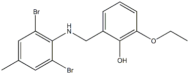 2-{[(2,6-dibromo-4-methylphenyl)amino]methyl}-6-ethoxyphenol Structure