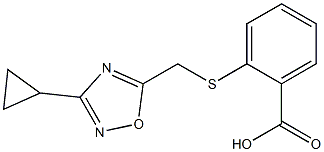 2-{[(3-cyclopropyl-1,2,4-oxadiazol-5-yl)methyl]thio}benzoic acid 구조식 이미지