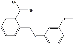 2-{[(3-methoxyphenyl)sulfanyl]methyl}benzene-1-carboximidamide Structure