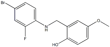 2-{[(4-bromo-2-fluorophenyl)amino]methyl}-4-methoxyphenol 구조식 이미지