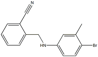 2-{[(4-bromo-3-methylphenyl)amino]methyl}benzonitrile Structure