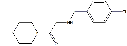 2-{[(4-chlorophenyl)methyl]amino}-1-(4-methylpiperazin-1-yl)ethan-1-one 구조식 이미지