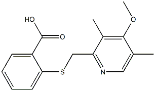 2-{[(4-methoxy-3,5-dimethylpyridin-2-yl)methyl]sulfanyl}benzoic acid 구조식 이미지