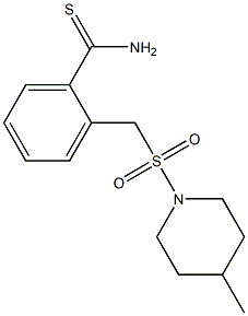 2-{[(4-methylpiperidine-1-)sulfonyl]methyl}benzene-1-carbothioamide 구조식 이미지