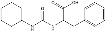 2-{[(cyclohexylamino)carbonyl]amino}-3-phenylpropanoic acid Structure