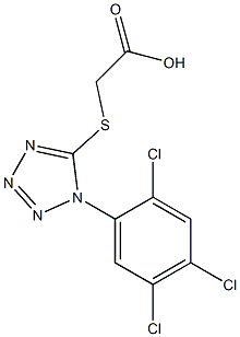 2-{[1-(2,4,5-trichlorophenyl)-1H-1,2,3,4-tetrazol-5-yl]sulfanyl}acetic acid Structure