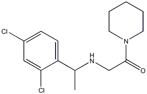 2-{[1-(2,4-dichlorophenyl)ethyl]amino}-1-(piperidin-1-yl)ethan-1-one Structure