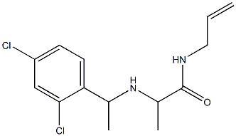 2-{[1-(2,4-dichlorophenyl)ethyl]amino}-N-(prop-2-en-1-yl)propanamide 구조식 이미지