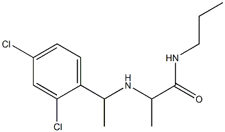 2-{[1-(2,4-dichlorophenyl)ethyl]amino}-N-propylpropanamide 구조식 이미지