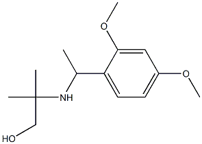 2-{[1-(2,4-dimethoxyphenyl)ethyl]amino}-2-methylpropan-1-ol 구조식 이미지