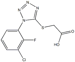 2-{[1-(3-chloro-2-fluorophenyl)-1H-1,2,3,4-tetrazol-5-yl]sulfanyl}acetic acid Structure