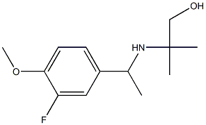 2-{[1-(3-fluoro-4-methoxyphenyl)ethyl]amino}-2-methylpropan-1-ol 구조식 이미지