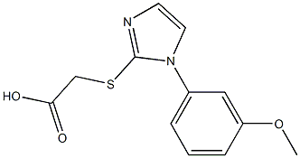 2-{[1-(3-methoxyphenyl)-1H-imidazol-2-yl]sulfanyl}acetic acid 구조식 이미지