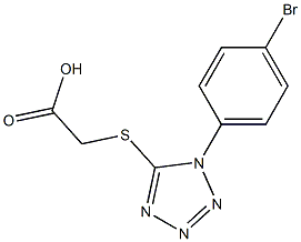 2-{[1-(4-bromophenyl)-1H-1,2,3,4-tetrazol-5-yl]sulfanyl}acetic acid 구조식 이미지