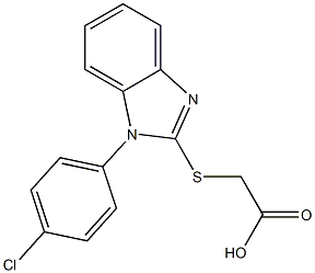 2-{[1-(4-chlorophenyl)-1H-1,3-benzodiazol-2-yl]sulfanyl}acetic acid Structure