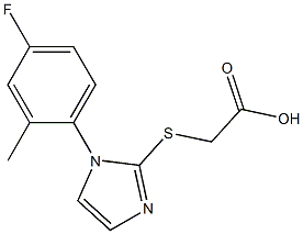 2-{[1-(4-fluoro-2-methylphenyl)-1H-imidazol-2-yl]sulfanyl}acetic acid Structure