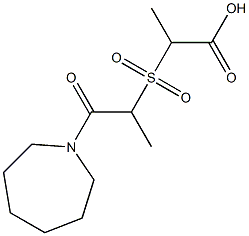 2-{[1-(azepan-1-yl)-1-oxopropane-2-]sulfonyl}propanoic acid 구조식 이미지