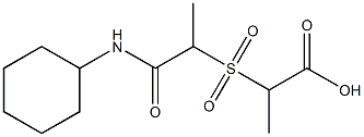 2-{[1-(cyclohexylcarbamoyl)ethane]sulfonyl}propanoic acid Structure