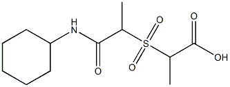 2-{[1-(cyclohexylcarbamoyl)ethane]sulfonyl}propanoic acid 구조식 이미지