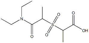 2-{[1-(diethylcarbamoyl)ethane]sulfonyl}propanoic acid 구조식 이미지