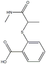 2-{[1-(methylcarbamoyl)ethyl]sulfanyl}benzoic acid Structure