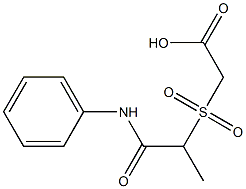 2-{[1-(phenylcarbamoyl)ethane]sulfonyl}acetic acid 구조식 이미지