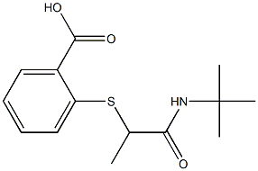 2-{[1-(tert-butylcarbamoyl)ethyl]sulfanyl}benzoic acid Structure