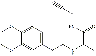 2-{[2-(2,3-dihydro-1,4-benzodioxin-6-yl)ethyl]amino}-N-(prop-2-yn-1-yl)propanamide Structure