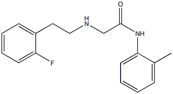 2-{[2-(2-fluorophenyl)ethyl]amino}-N-(2-methylphenyl)acetamide Structure