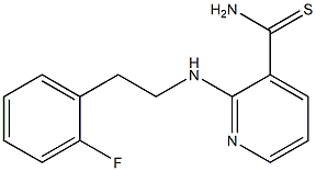 2-{[2-(2-fluorophenyl)ethyl]amino}pyridine-3-carbothioamide 구조식 이미지