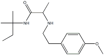 2-{[2-(4-methoxyphenyl)ethyl]amino}-N-(2-methylbutan-2-yl)propanamide Structure