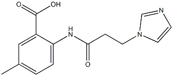 2-{[3-(1H-imidazol-1-yl)propanoyl]amino}-5-methylbenzoic acid 구조식 이미지