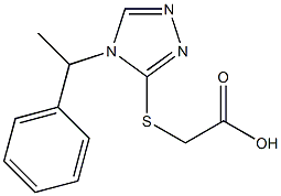 2-{[4-(1-phenylethyl)-4H-1,2,4-triazol-3-yl]sulfanyl}acetic acid Structure