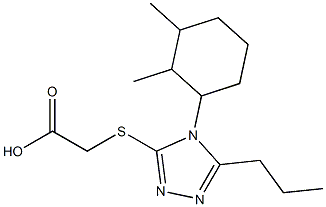 2-{[4-(2,3-dimethylcyclohexyl)-5-propyl-4H-1,2,4-triazol-3-yl]sulfanyl}acetic acid Structure