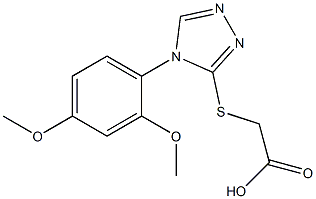 2-{[4-(2,4-dimethoxyphenyl)-4H-1,2,4-triazol-3-yl]sulfanyl}acetic acid 구조식 이미지