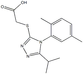 2-{[4-(2,5-dimethylphenyl)-5-(propan-2-yl)-4H-1,2,4-triazol-3-yl]sulfanyl}acetic acid Structure