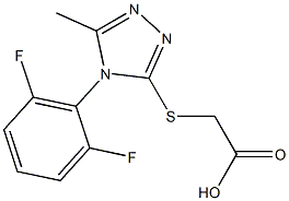 2-{[4-(2,6-difluorophenyl)-5-methyl-4H-1,2,4-triazol-3-yl]sulfanyl}acetic acid Structure