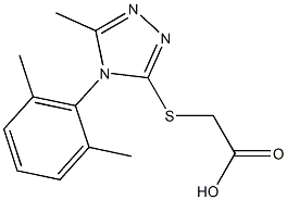 2-{[4-(2,6-dimethylphenyl)-5-methyl-4H-1,2,4-triazol-3-yl]sulfanyl}acetic acid 구조식 이미지