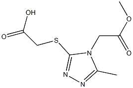 2-{[4-(2-methoxy-2-oxoethyl)-5-methyl-4H-1,2,4-triazol-3-yl]sulfanyl}acetic acid 구조식 이미지