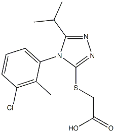 2-{[4-(3-chloro-2-methylphenyl)-5-(propan-2-yl)-4H-1,2,4-triazol-3-yl]sulfanyl}acetic acid Structure