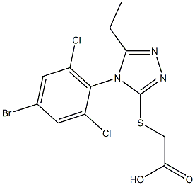 2-{[4-(4-bromo-2,6-dichlorophenyl)-5-ethyl-4H-1,2,4-triazol-3-yl]sulfanyl}acetic acid Structure