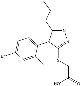 2-{[4-(4-bromo-2-methylphenyl)-5-propyl-4H-1,2,4-triazol-3-yl]sulfanyl}acetic acid 구조식 이미지