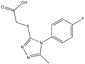 2-{[4-(4-fluorophenyl)-5-methyl-4H-1,2,4-triazol-3-yl]sulfanyl}acetic acid 구조식 이미지