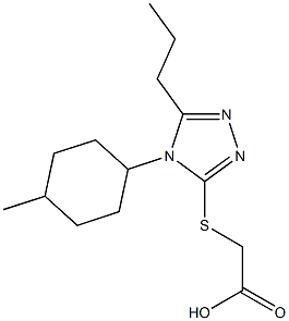 2-{[4-(4-methylcyclohexyl)-5-propyl-4H-1,2,4-triazol-3-yl]sulfanyl}acetic acid Structure