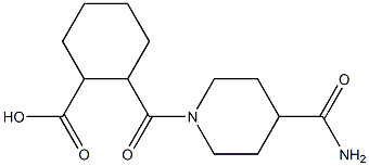 2-{[4-(aminocarbonyl)piperidin-1-yl]carbonyl}cyclohexanecarboxylic acid 구조식 이미지