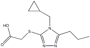 2-{[4-(cyclopropylmethyl)-5-propyl-4H-1,2,4-triazol-3-yl]sulfanyl}acetic acid 구조식 이미지