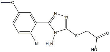 2-{[4-amino-5-(2-bromo-5-methoxyphenyl)-4H-1,2,4-triazol-3-yl]sulfanyl}acetic acid Structure