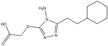 2-{[4-amino-5-(2-cyclohexylethyl)-4H-1,2,4-triazol-3-yl]sulfanyl}acetic acid Structure