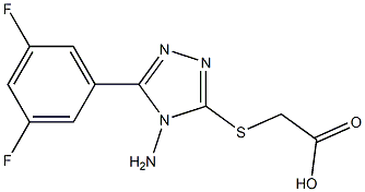 2-{[4-amino-5-(3,5-difluorophenyl)-4H-1,2,4-triazol-3-yl]sulfanyl}acetic acid 구조식 이미지
