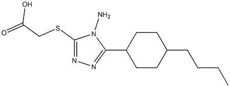 2-{[4-amino-5-(4-butylcyclohexyl)-4H-1,2,4-triazol-3-yl]sulfanyl}acetic acid Structure